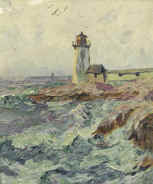 Lighthouse At High Tide