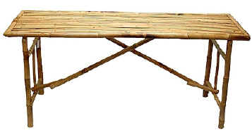 Long Folding Bamboo Table
