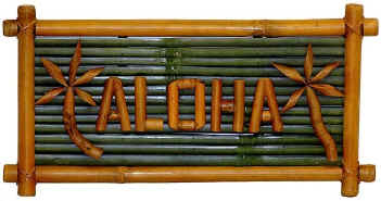 Sign Bamboo Aloha