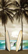 "Palms Surfboard" Beach Towel