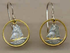 Canadian 10 cent "Bluenose Sail Boat"