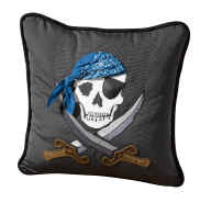 Indoor and Outdoor Jolly Roger Pillow