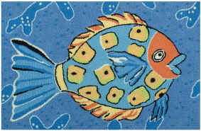 BLUE FISH WITH YELLOW SPOTS