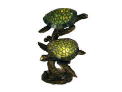 Tiffany Style Sea Turtles Accent Lamp