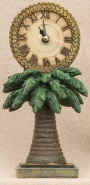 Palm Tree Clock Figurine