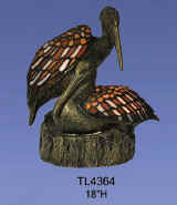 Tiffany Double Pelican Accent Lamp